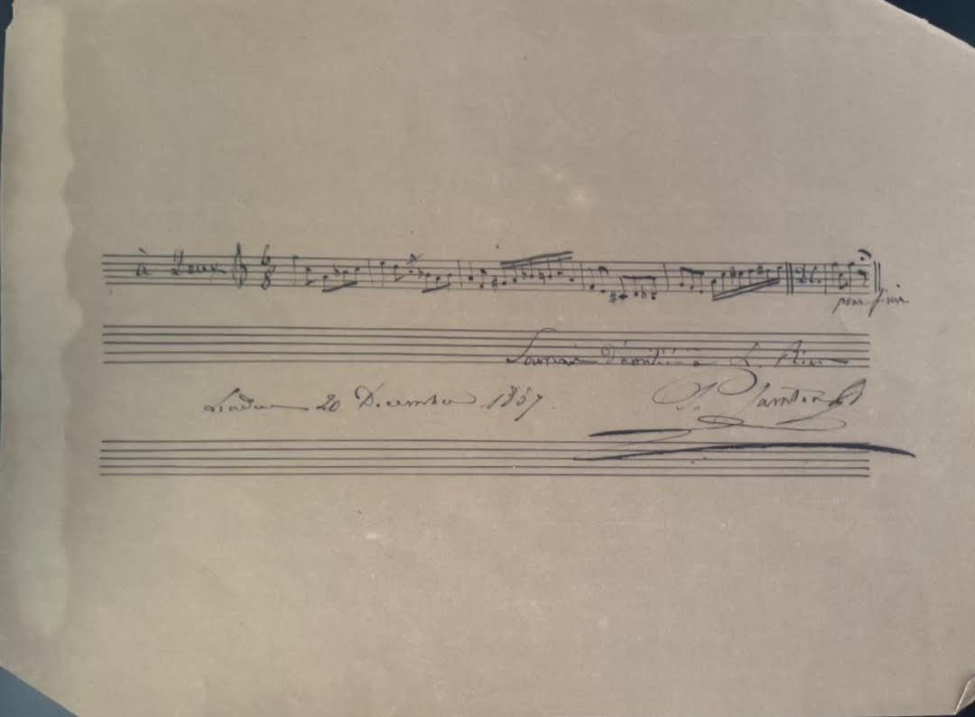 Sainton, Prosper - Autograph Musical Quotation Signed
